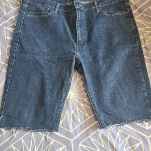 Levis 541 freyed denim shorts w40